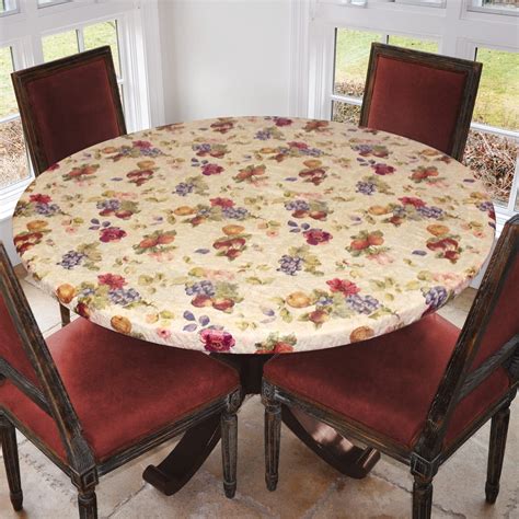 LAMINET Deluxe Elastic Edged Flannel Backed Vinyl Fitted Table Cover ...