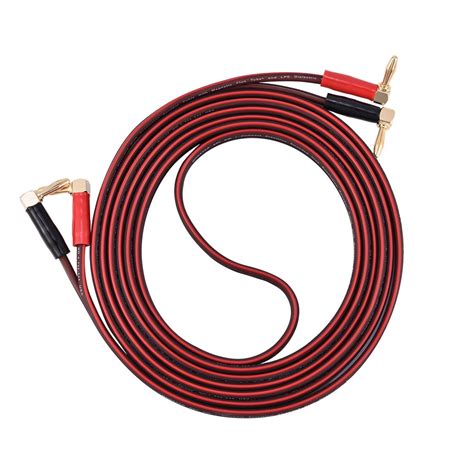 Speaker Cable Wire, HIFI Pure Copper Speaker Cable Right Angle L Type ...