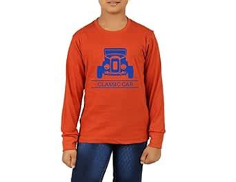 Clifton Boy's T-Shirt Full Sleeve R-Neck-Rust -Classic Car-Flt Blue ...