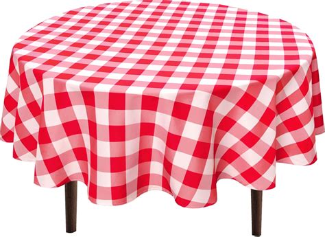 Amazon.com: Hiasan Checkered Round Tablecloth 30 Inch - Waterproof ...