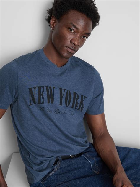 Men's Mid Blue New York T-Shirt | Primark