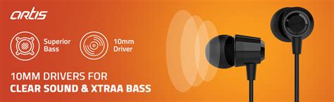 Artis E350M in-Ear Headphones with Mic (Black) : Amazon.in: Electronics