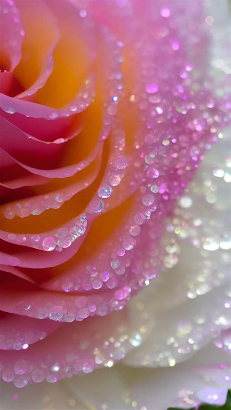 Sparkling Pink Glitter Rose