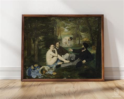 Edouard Manet, Luncheon on the Grass (1863) | French Artist, Vintage Print, Nude Woman, Famous ...