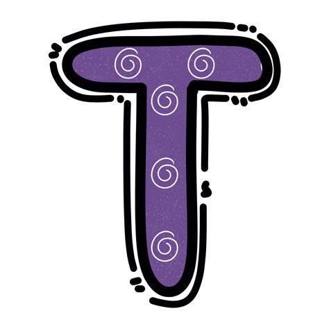 T alphabet letter png, purple color cute design 16716840 PNG