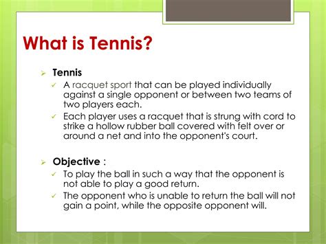 Tennis presentation slide FINAL | PPTX