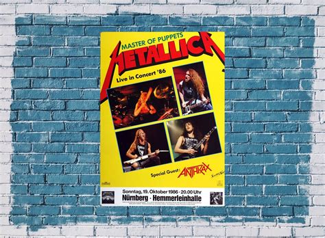 Metallica - Master Of Puppets , Nürnberg 1986 - Konzertplakat, 111,00