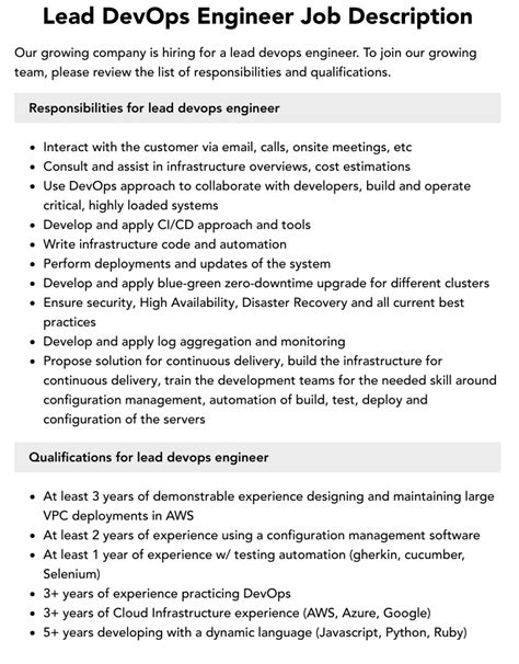 Image result for DevOps Engineer Job Description