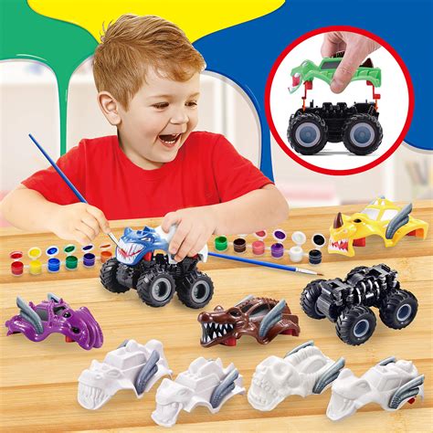 JOYIN Kids Craft Kit Build & Paint Your Own Monster Car Art & Craft Kit ...