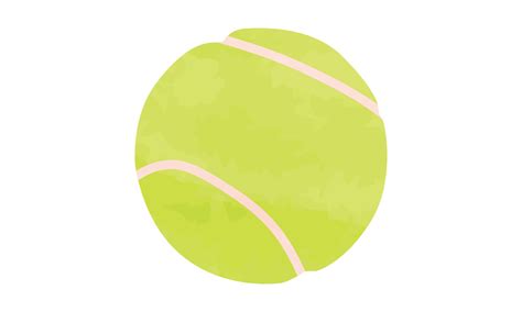 Tennis ball watercolor style vector illustration isolated on white ...