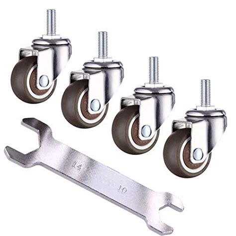 4pcs/Set 1 inch Shopping Cart Wheel Trolley Swivel Caster Wheels Rubber ...