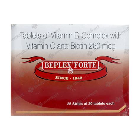 BEPLEX FORTE TABLET 20'S, Price, Composition & Generic Alternatives ...