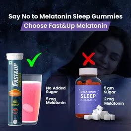 Buy Fast&Up Melatonin Fall Asleep Faster Strawberry Flavour, 20 Tablets ...