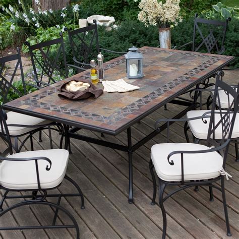 Palazetto Lucca 84 x 42 Mosaic Patio Dining Table