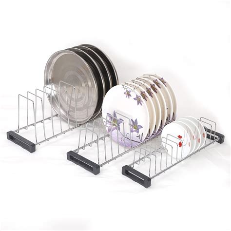 TIHO Stainless Steel Multipurpose Kitchen Plate Rack/Thali Rack/Dish ...