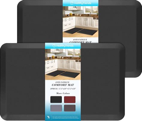 HappyTrends 2 PCS Kitchen Mat Cushioned Anti-Fatigue Floor Mat, Heavy ...