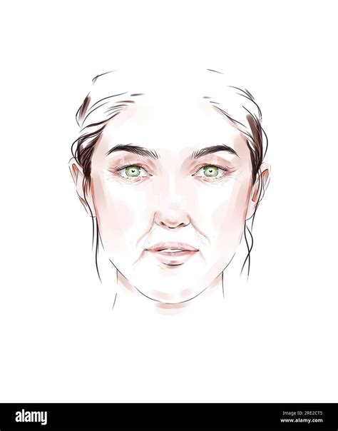 Makeup chart Style Guide. Various face look types template. Infographic ...