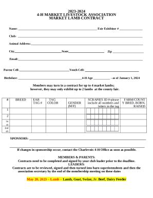 4-H Market Project - Flathead County Extension Doc Template | pdfFiller