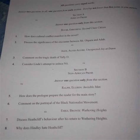 2024/25 GOVERNMENT WASSCE/WAEC LITERATURE IN ENGLISH REAL,SURE,LIVE ...