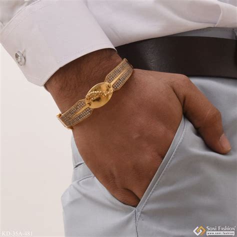 Buy Best 1 Gram Gold Forming Kada for Men Online | Soni Fashion ...