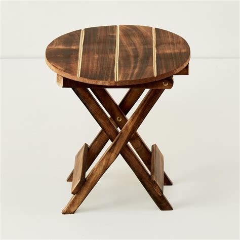 Buy Zuri Mango Wood Foldable End Table - Brown from Home Centre at just ...