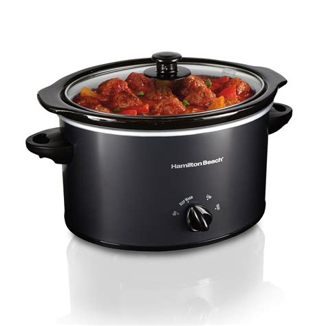 Hamilton Beach 3 Quart Slow Cooker, Matte Black - 33231 | HamiltonBeach.com