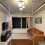 Riyo Moda Teak Wood 2 Seater Hanging Swing Set For Indoor And Balcony ...