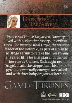 2012 Rittenhouse Game of Thrones Season 1 #66 Daenerys Targaryen ...