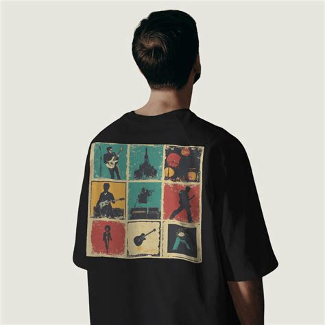 FRAGMENT Black Oversized Retro Graphic Tee – Lost Season