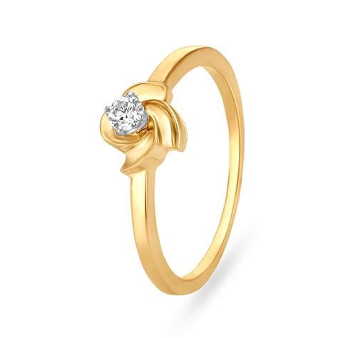 Mia by Tanishq 14k (585) Yellow Gold and Diamond Ring for Women ...