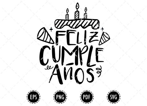 Latin Phrase feliz Cumpleaños, Happy Birthday Cutting Letters ...
