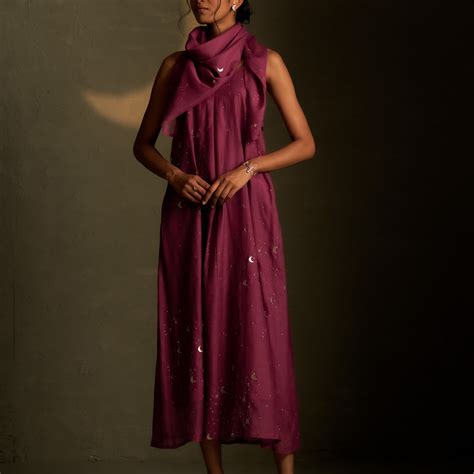 Twilight Magenta Chand Sitara Dress – charkhee