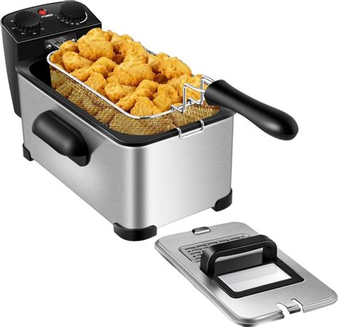 Amazon.com: MEDIMALL Deep Fryer with Basket, 3.2QT/12Cup Electric Oil ...