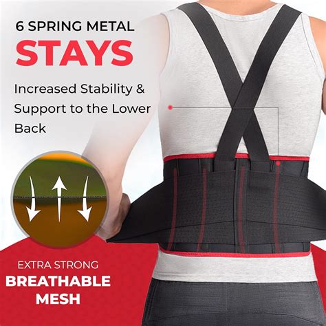 Buy MAXAR Deluxe Work Belt, Lower Back Support Brace, Removable ...