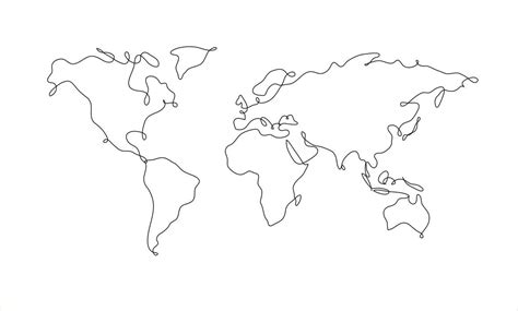 World Map Simple Drawing 的图像结果