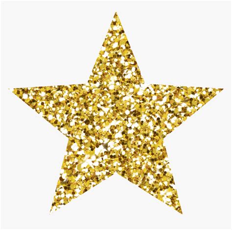 Gold Star Clipart Glitter - Gold Glitter Star Png, Transparent Png ...