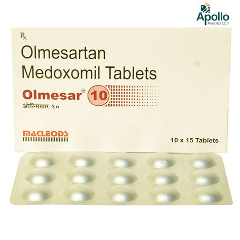 Olmesar 10 Tablet 15's Price, Uses, Side Effects, Composition - Apollo ...