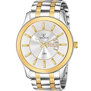 Buy Walrus Silver Dial Analog Day Date Function Stainless Steel Chain ...