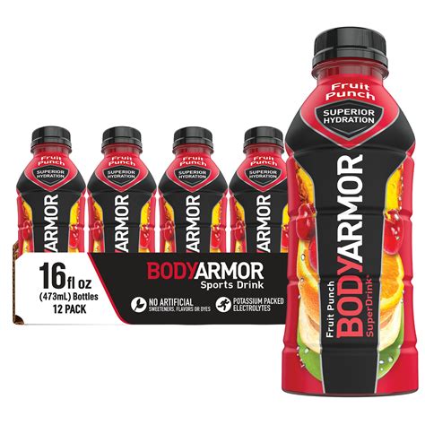 BODYARMOR Sports Drink, Fruit Punch, 16 Fl. Oz., 12 count - Walmart.com