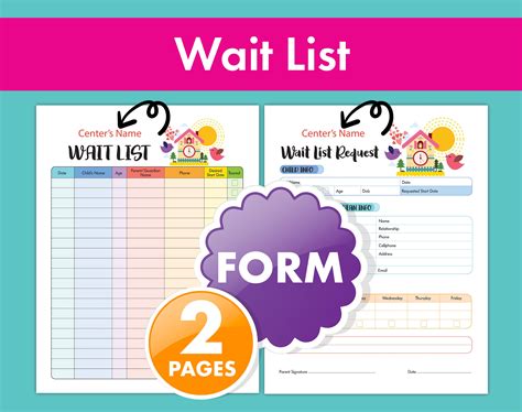 Daycare Waitlist Template