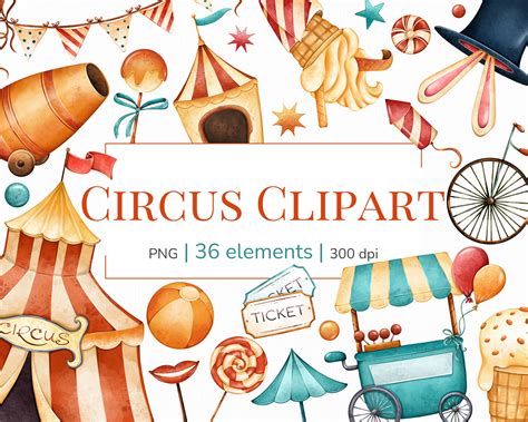 Circus Clipart Cute Kids Clipart Carnival Clipart - Etsy