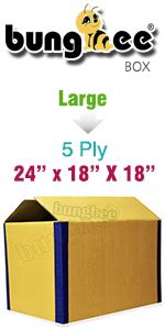 Bungbee Corrugated Boxes for Packing (Size:12 X 12 X 12 inches) 5 Ply ...