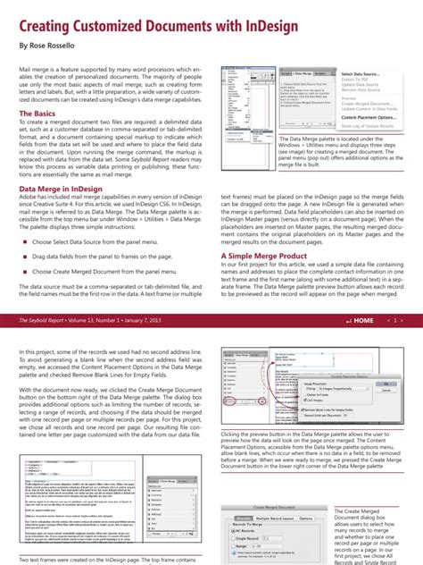 Image result for Mail Merge in InDesign