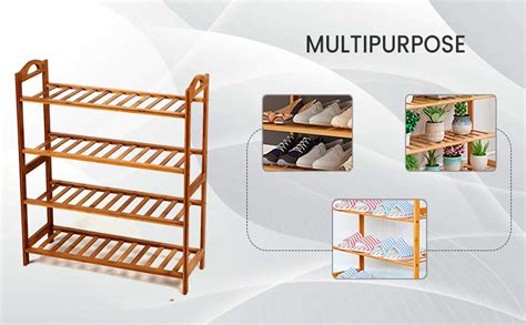 Sterling Shoes Rack for Home Wooden, Bamboo Shoe Stand Bamboo Shoes ...