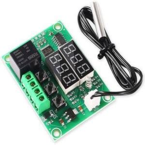 DHRUV-PRO XH-W1219 Dual LED Display Thermostat DC 12V Temperature ...