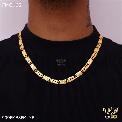 Freemen Golden Big Nawabi Biscuit Chain for Men - FMC162 – Freemen®