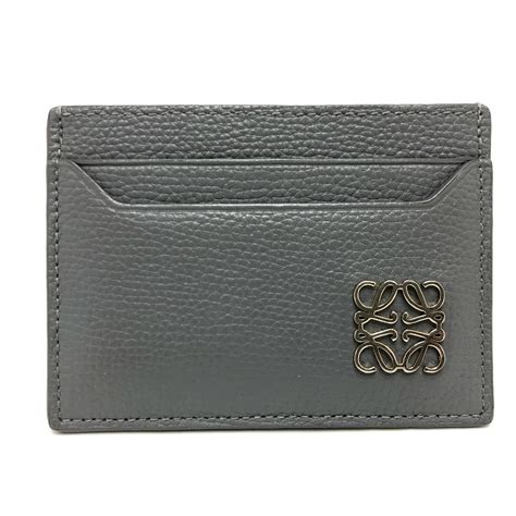Loewe Gray Leather Card Case Brown ref.1616166 - Joli Closet