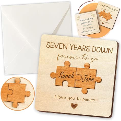 Amazon.com : STOFINITY 7 Year Anniversary Card Gifts for Him Her - 7th ...