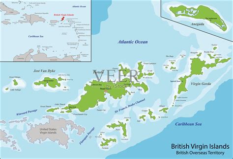 英属维尔京群岛地图插画图片素材_ID:355473269-Veer图库