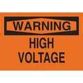 Condor Warning Sign, Plastic, Black/Orange, 10in W 35GA17 | Zoro
